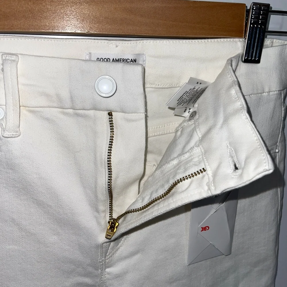 Good American NWT Good Legs‎ Raw Hem White Jeans Size 6/28 - Picture 8 of 12